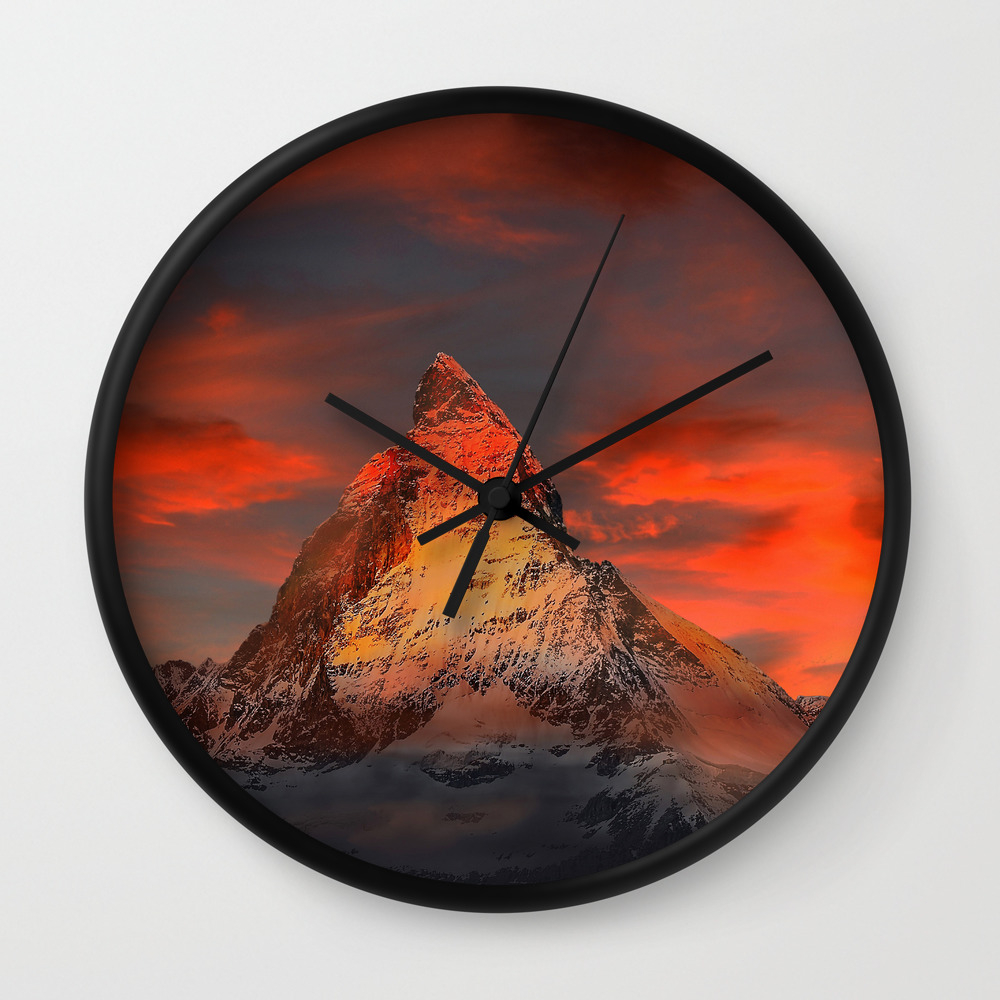 Mountain Matterhorn Switzerland Wall Clock