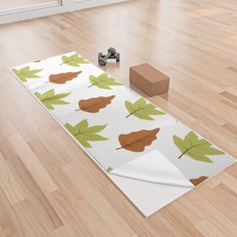 Seamless background with vintage leaves design Yoga Towel