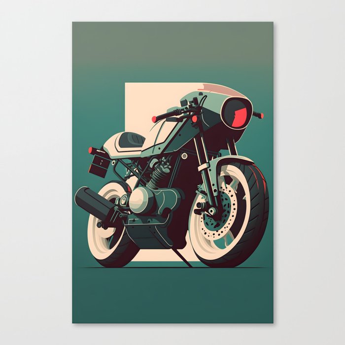 Retro Motorcycle #1 Canvas Print