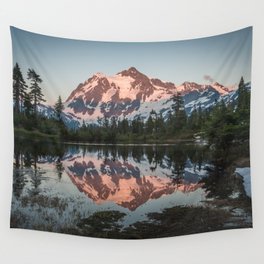 Cascade Sunset - Mt. Shuksan - Nature Photography Wall Tapestry