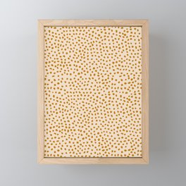 Ochre and Tan Dalmatian Pattern Framed Mini Art Print