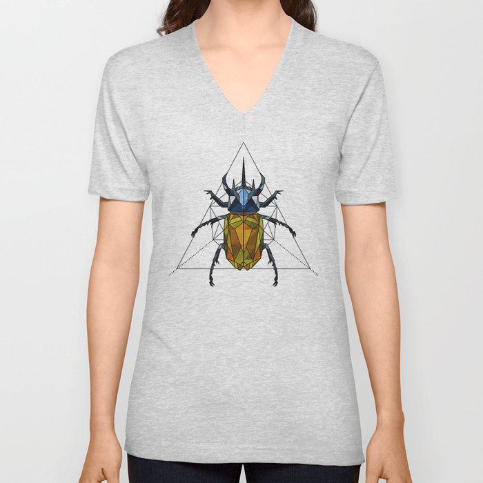 Geo Beetle  V Neck T Shirt