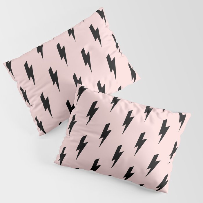 Lightning Bolts Blush Pillow Sham