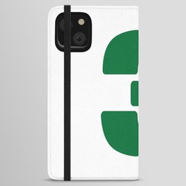 3 (Olive & White Number) iPhone Wallet Case
