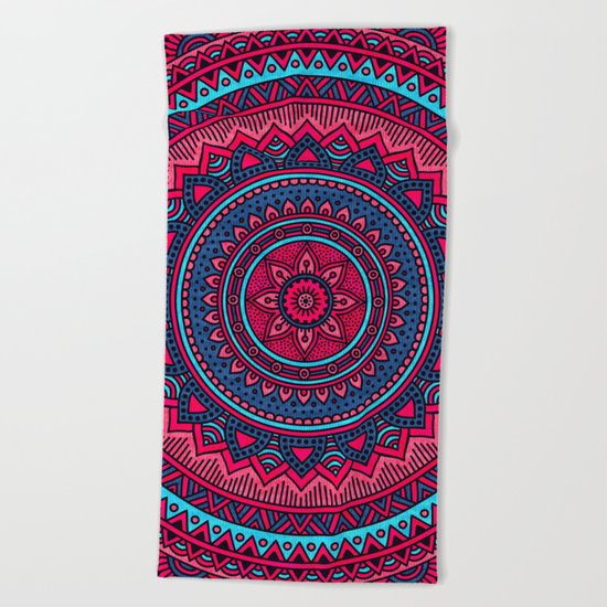 Hippie mandala 46 Beach Towel