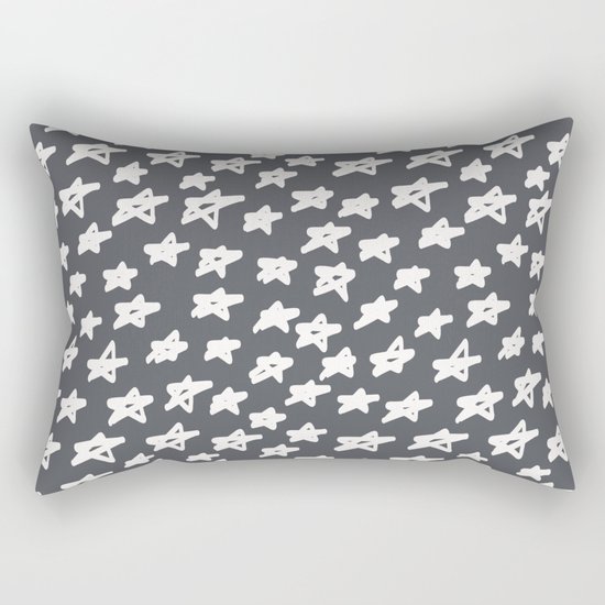 Stars on grey background Rectangular Pillow