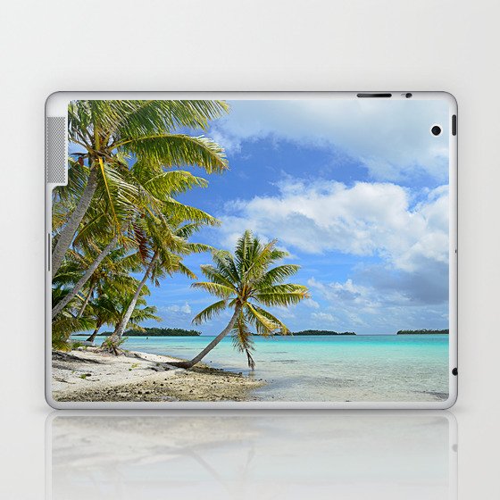 Tropical palm beach in the Pacific Laptop & iPad Skin