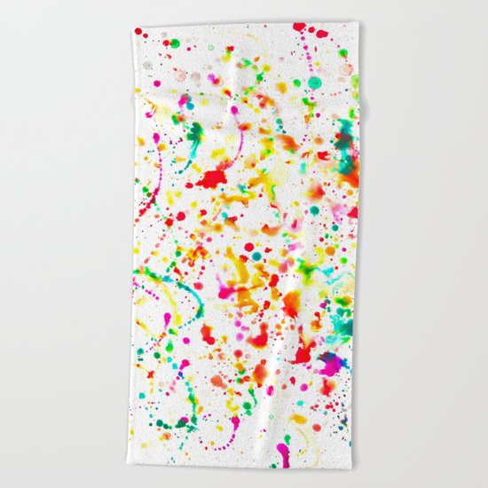 Sunday Splatter Beach Towel