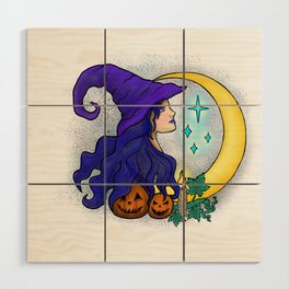 Witchy night Wood Wall Art