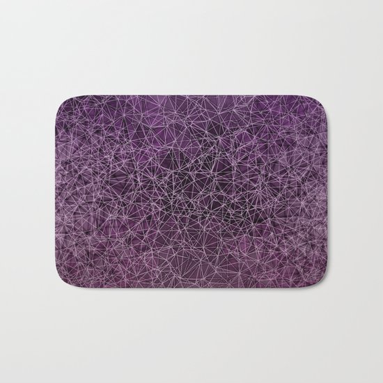 Mesh polygonal purple and pink Bath Mat