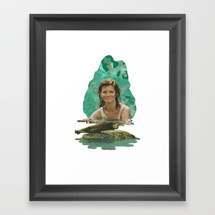 Seal Girl Framed Art Print