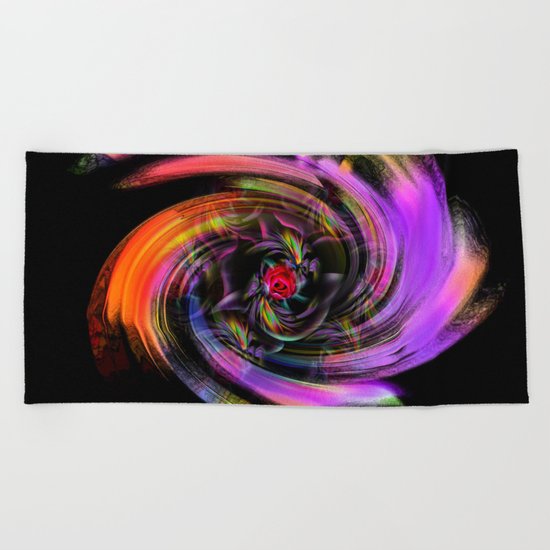 Flowers magic roses 7 Beach Towel