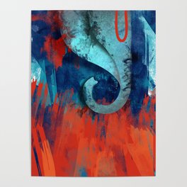 Ganesh in Blue (Ganpati Series) Poster