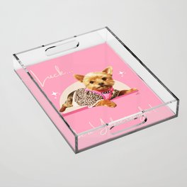 Luck Be a Yorkie | Yorkshire Terrier Acrylic Tray