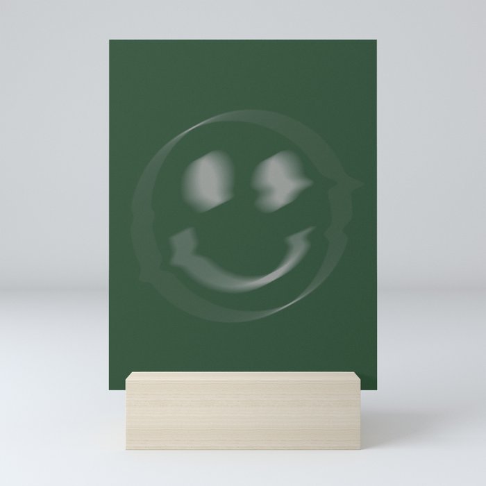 Glitch - Green Mini Art Print