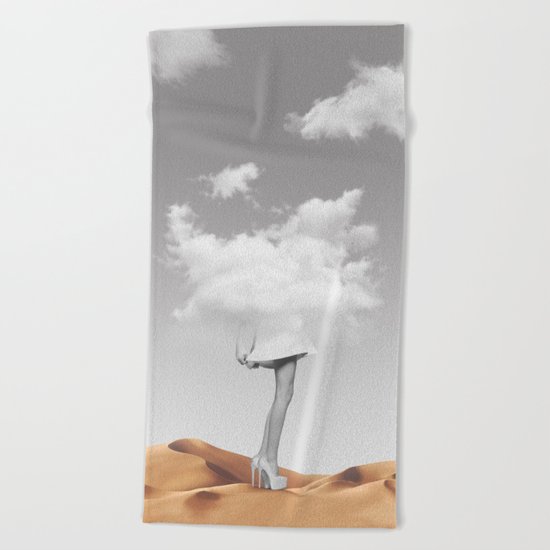 Head in the clouds Beach Towel