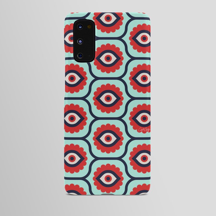 Eye Frames – Mint & Red Android Case