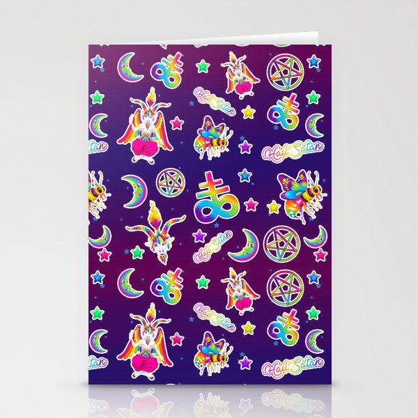 1997 Neon Rainbow Occult Sticker Collection Stationery Cards