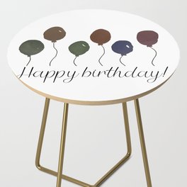 Happy Birthday Balloons Side Table