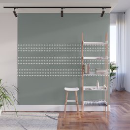 Sage Ethnic Spotted Striped Wall Mural
