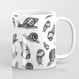 Summer pattern with ink snails Coffee Mug
