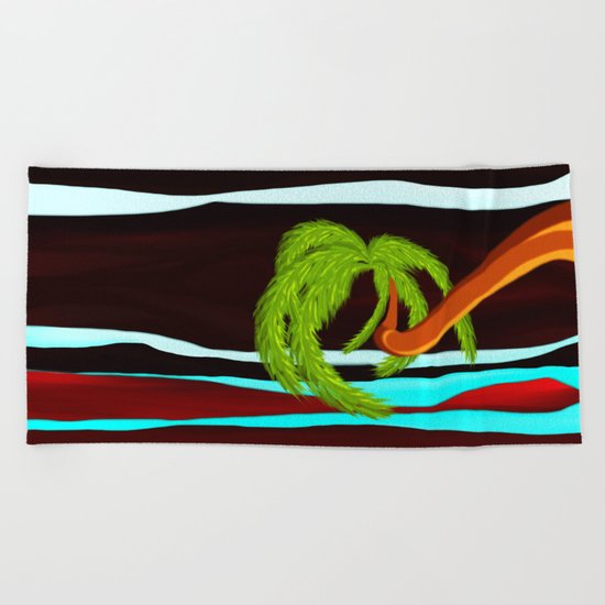 night beach Beach Towel