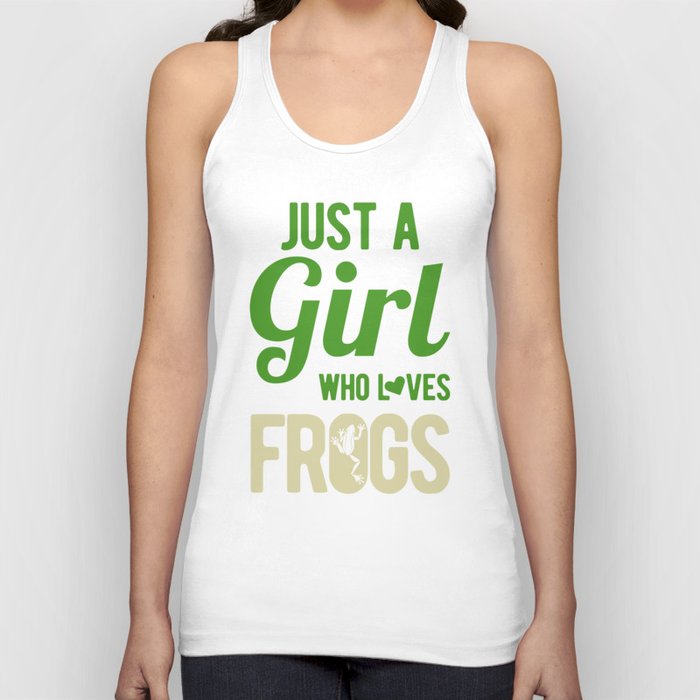 Funny Frogs Girl Lover Tank Top