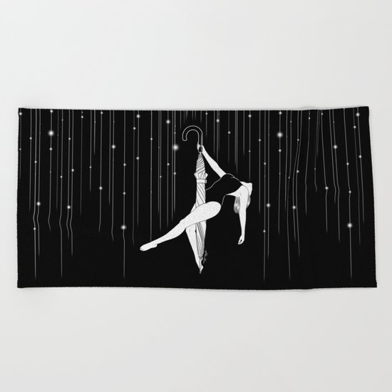 Dancing in the Rain Beach Towel