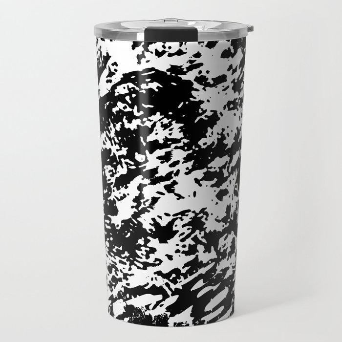 Abstract Black and White Shapes Travel Mug