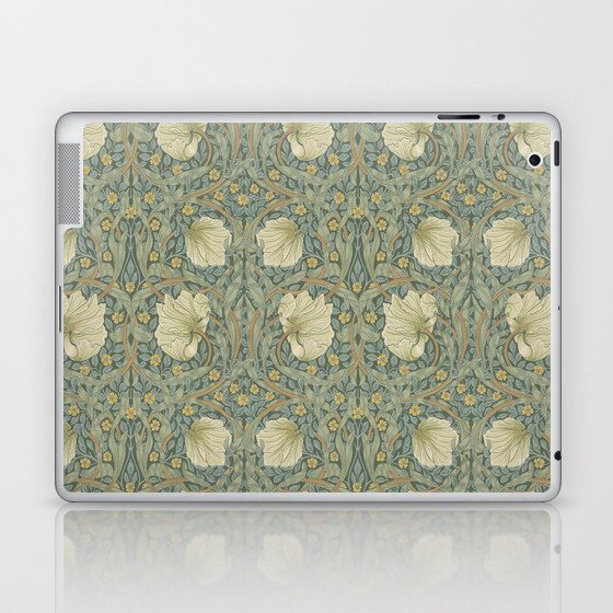 William Morris Vintage Pimpernel Green Privet Slate Minor Laptop & iPad Skin