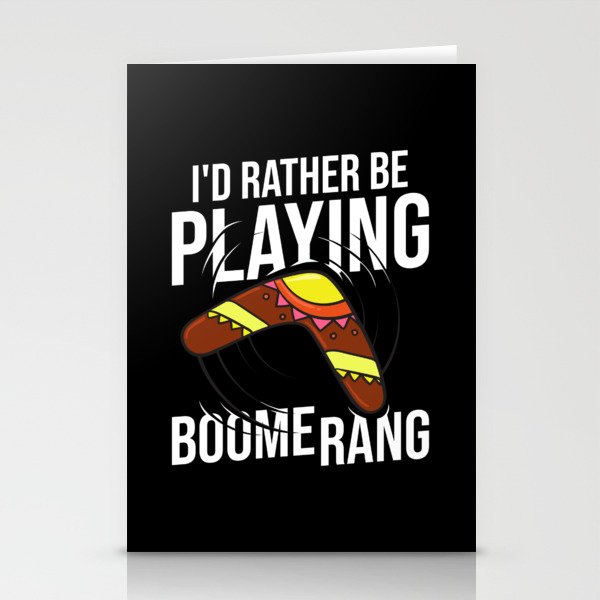 Boomerang Australia Hunting Sport Game Stationery Cards