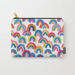 Abstract Rainbow Arcs - White Palette Carry-All Pouch