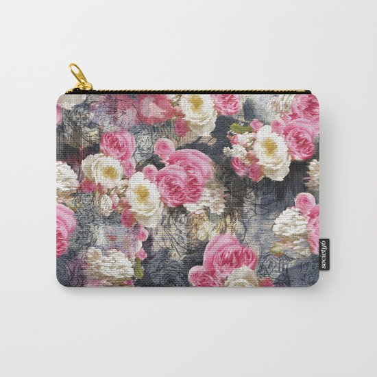 Blurry Floral Carry-All Pouch