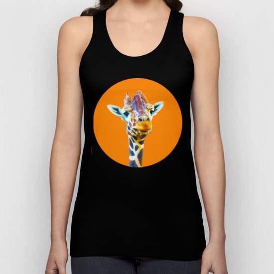 orange giraffe Unisex Tank Top
