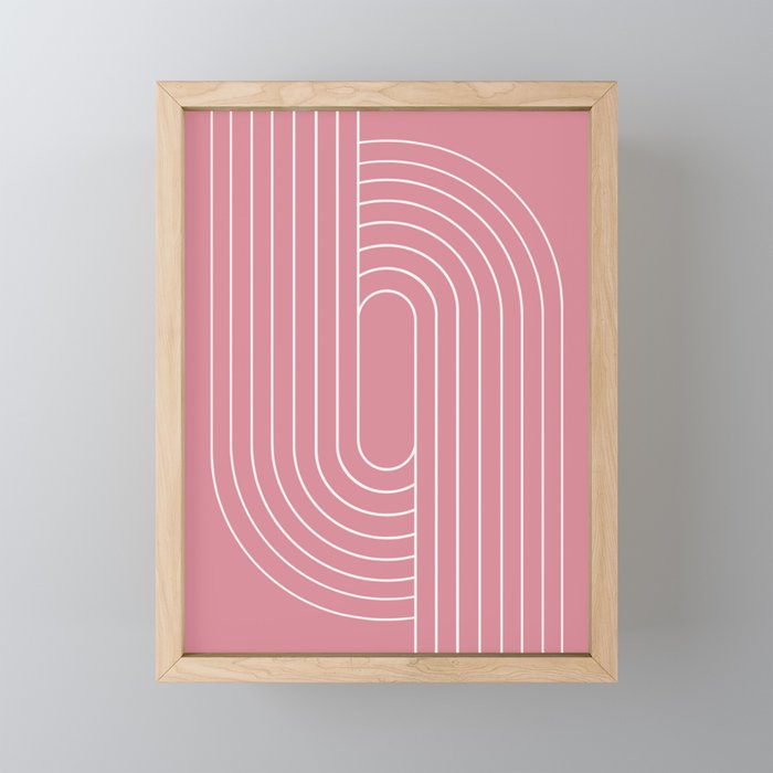 Oval Lines Abstract VI Framed Mini Art Print