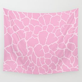 Pink Giraffe pattern. Animal skin print . Digital Illustration Background Wall Tapestry