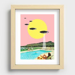 Invasion on vacation (UFO in Hawaii) Recessed Framed Print