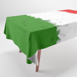 Italy flag abstract art Tablecloth