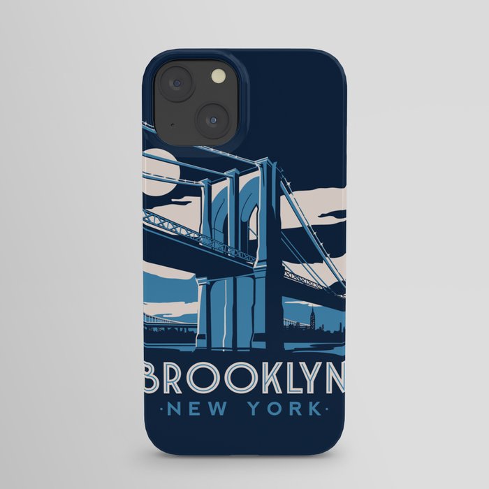 Brooklyn Bridge New York City skyline Vintage Retro iPhone Case