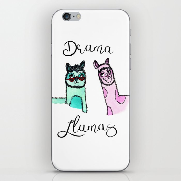 Illustration: Drama Llamas, drama, llama art iPhone Skin