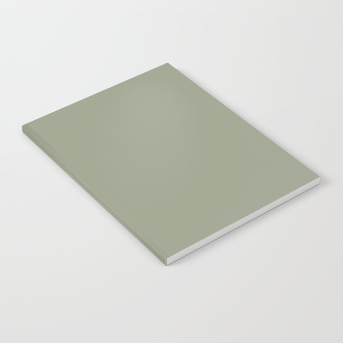 Dark Pastel Sage Green Solid Color Parable to Tuscan Olive 5004-2A by Valspar Notebook