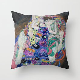The Maiden Gustav Klimt Throw Pillow