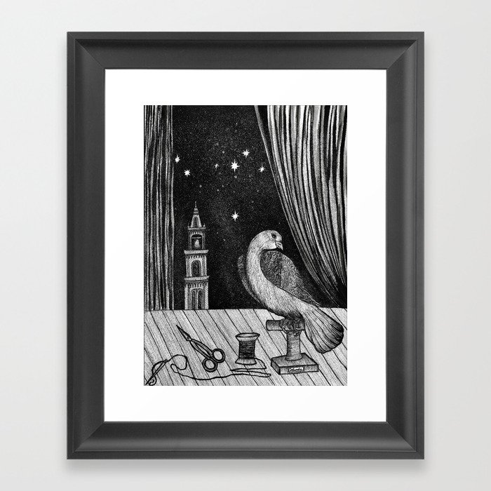 Little White Dove Framed Art Print