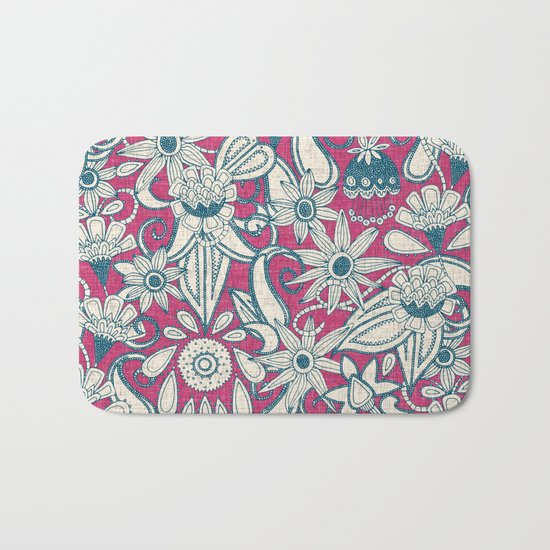 sarilmak pink blue Bath Mat