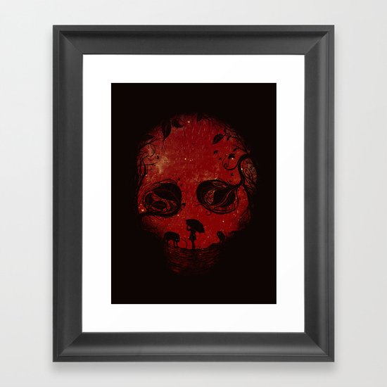 Red Encounter Framed Art Print