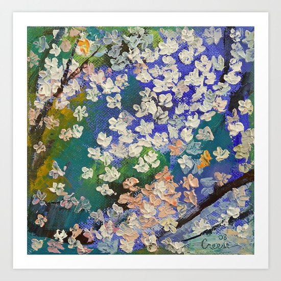 Sakura Oil Painting Art Print