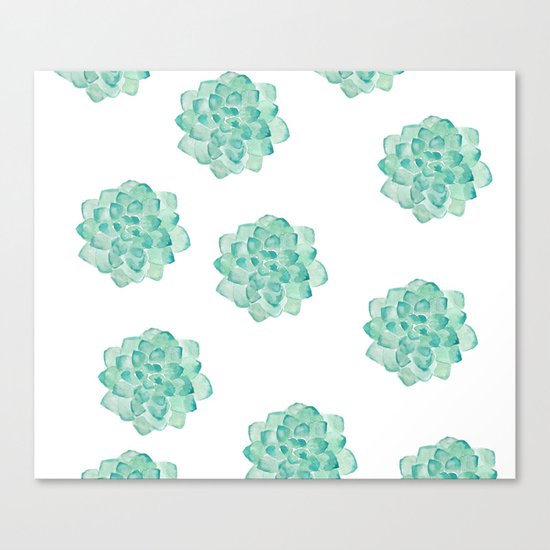 Succulent print Canvas Print