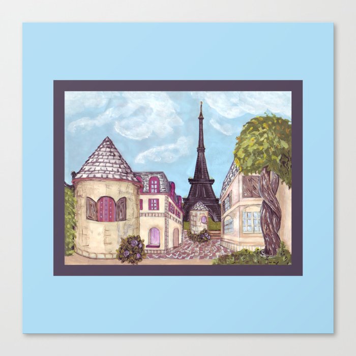 Paris Eiffel Tower Inspired Landscape Painting By Kristie Hubler