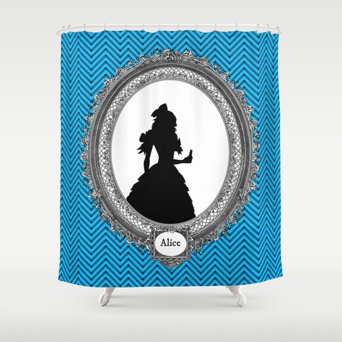 Alice's Adventures in Wonderland Silhouette Alice Shower Curtain