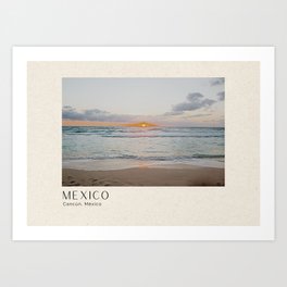 summer sunset xliv (3) / cancún, méxico Art Print